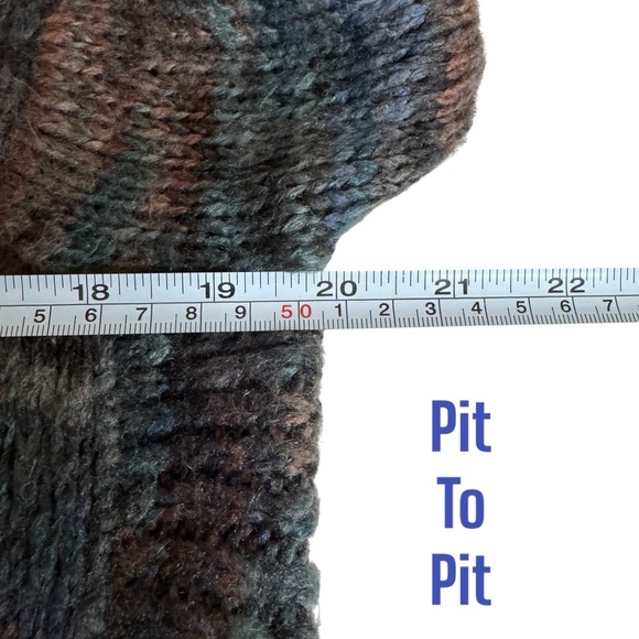 Chico’s Spacedye Striped Pullover Sweater Oversized Tunic Womens US M Chicos 1 - Picture 8 of 12